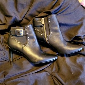 Calvin Klein Leather Black Booties